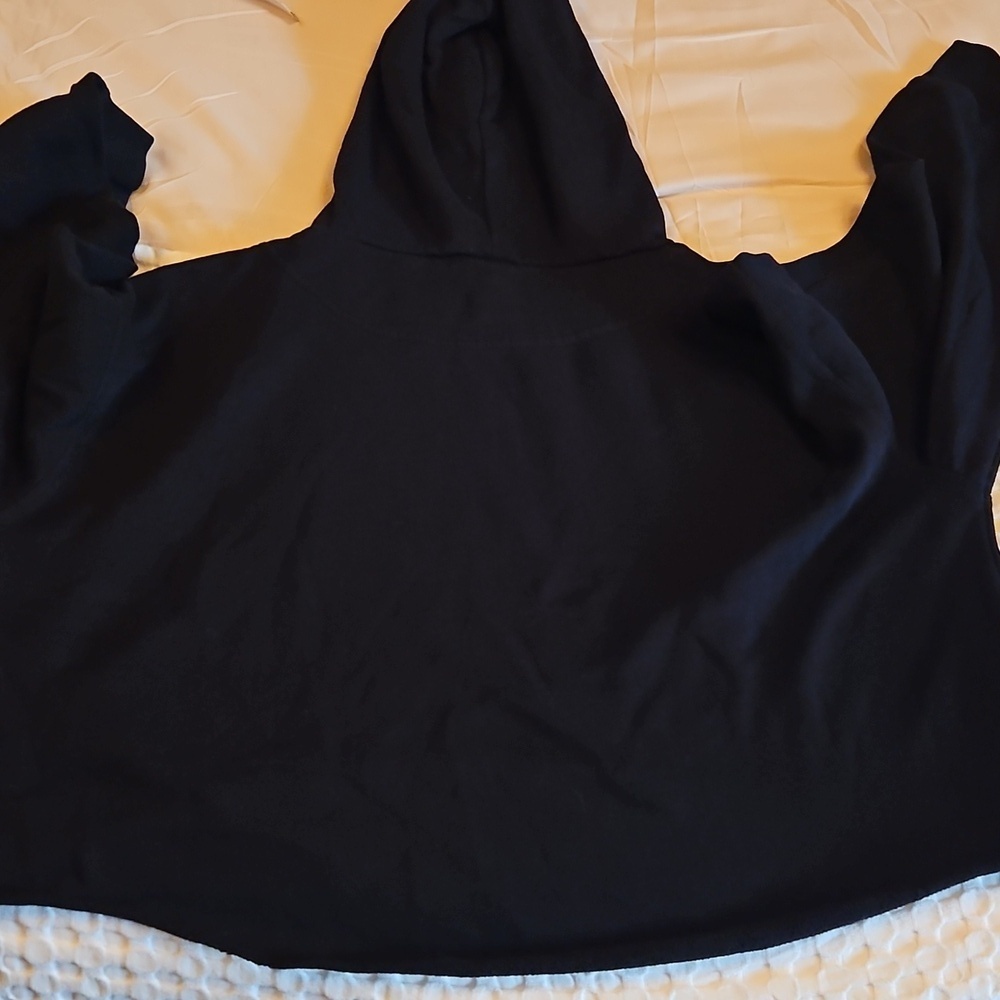 H&m Black Women's Cropped Oversized Hoodie - Picture 5 of 5